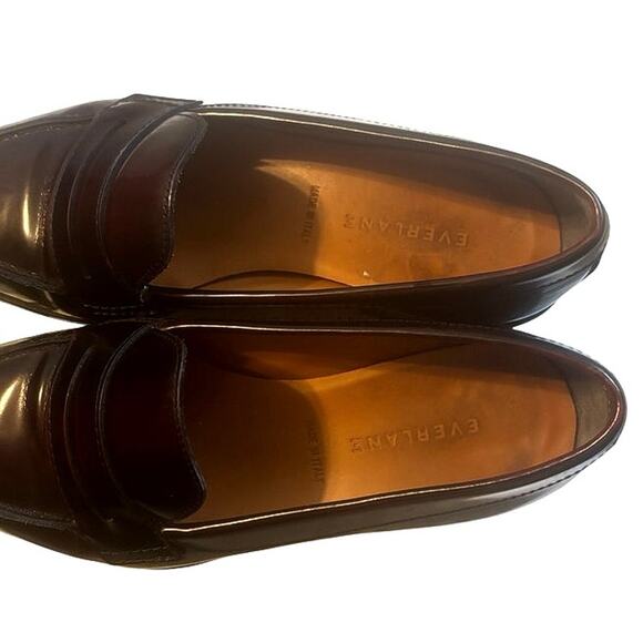 Everlane The Modern Penny Loafer Dark Maroon Leather Pointed Toe EUC Size 6.5 - Picture 9 of 10
